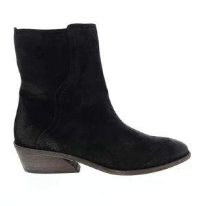 FRYE FARRAH BOOTS SHORT DISTRESSED SUEDE LEATHER BLACK NIB SZ 9.5